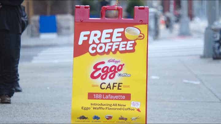 Eggo Cafe a frame signage advertisement
