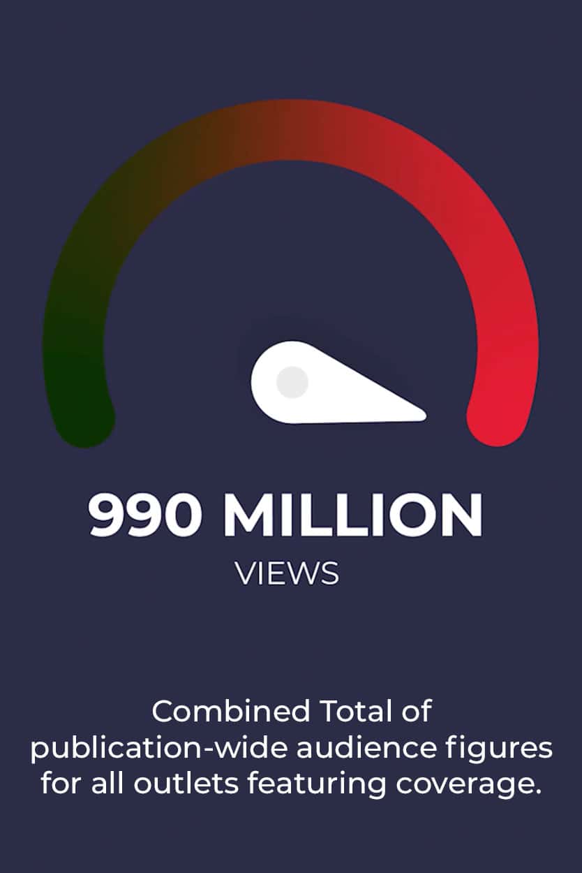 990 Million Views metric graphic for Mariah Carey Black Irish campaign
