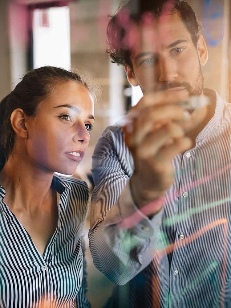 technology company working on pr strategy on led lit glass board