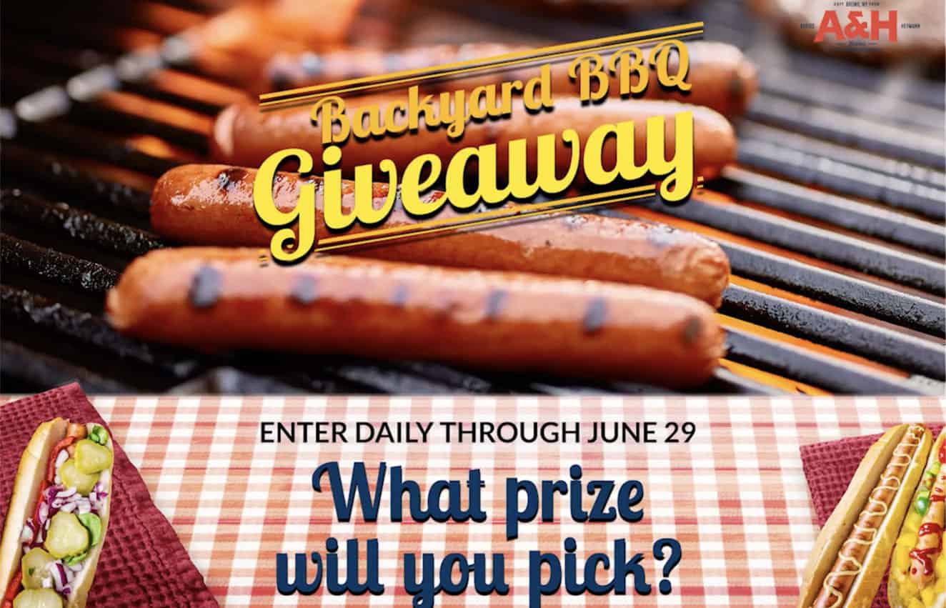 abeles and heymann backyard bbq giveaway ad campaign prize giveaway flyer